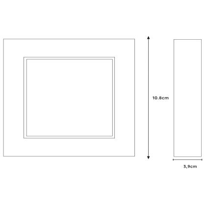 Lucide 28117/11/30 - LED Kopalniška zatemnitvena stropna svetilka BRICE LED/8W/230V 10,8x10,8 cm IP44 črna