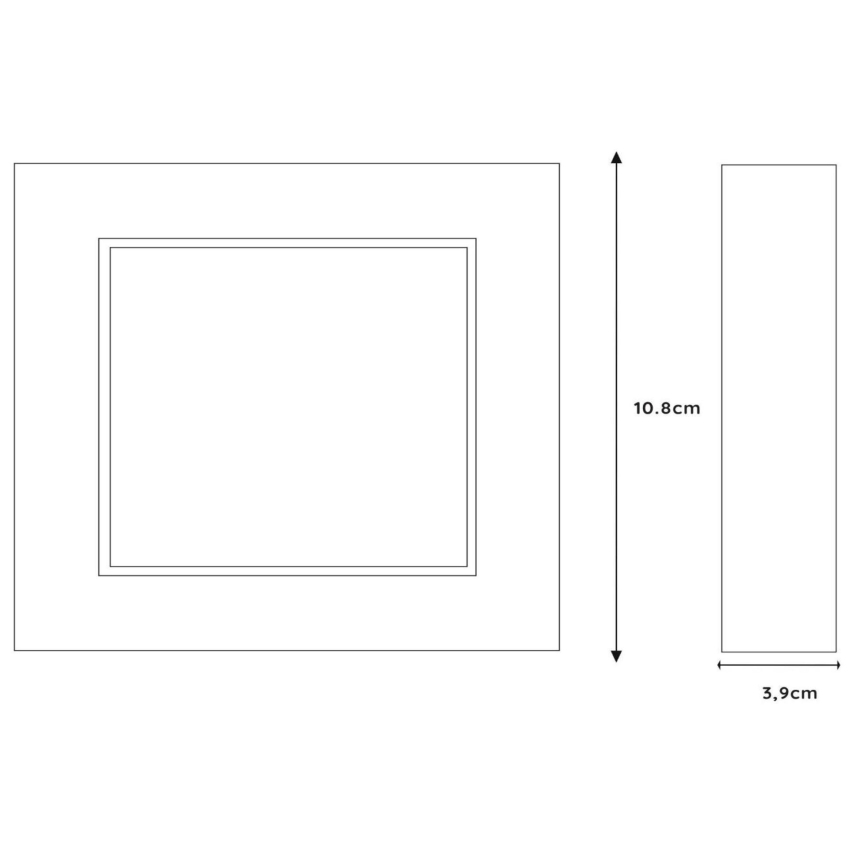 Lucide 28117/11/30 - LED Kopalniška zatemnitvena stropna svetilka BRICE LED/8W/230V 10,8x10,8 cm IP44 črna