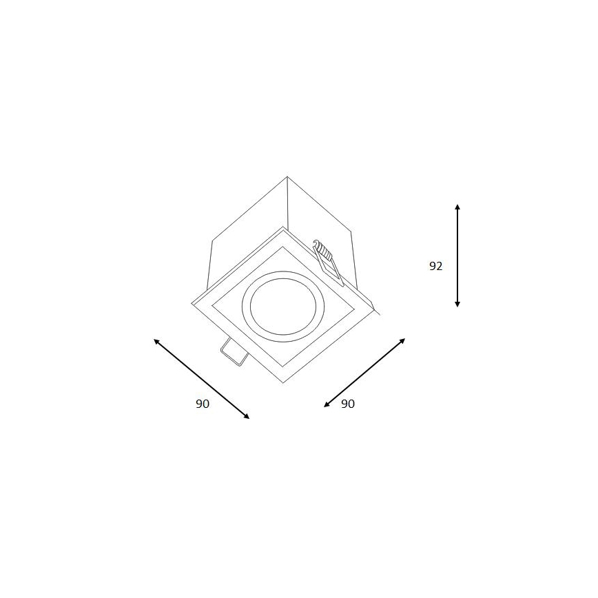 Lucide 28900/01/12 - Vgradna svetilka CHIMNEY 1xGU10/50W/230V