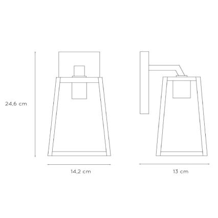 Lucide 29828/01/30 - Zunanja stenska svetilka MATSLOT 1xE27/40W/230V IP23
