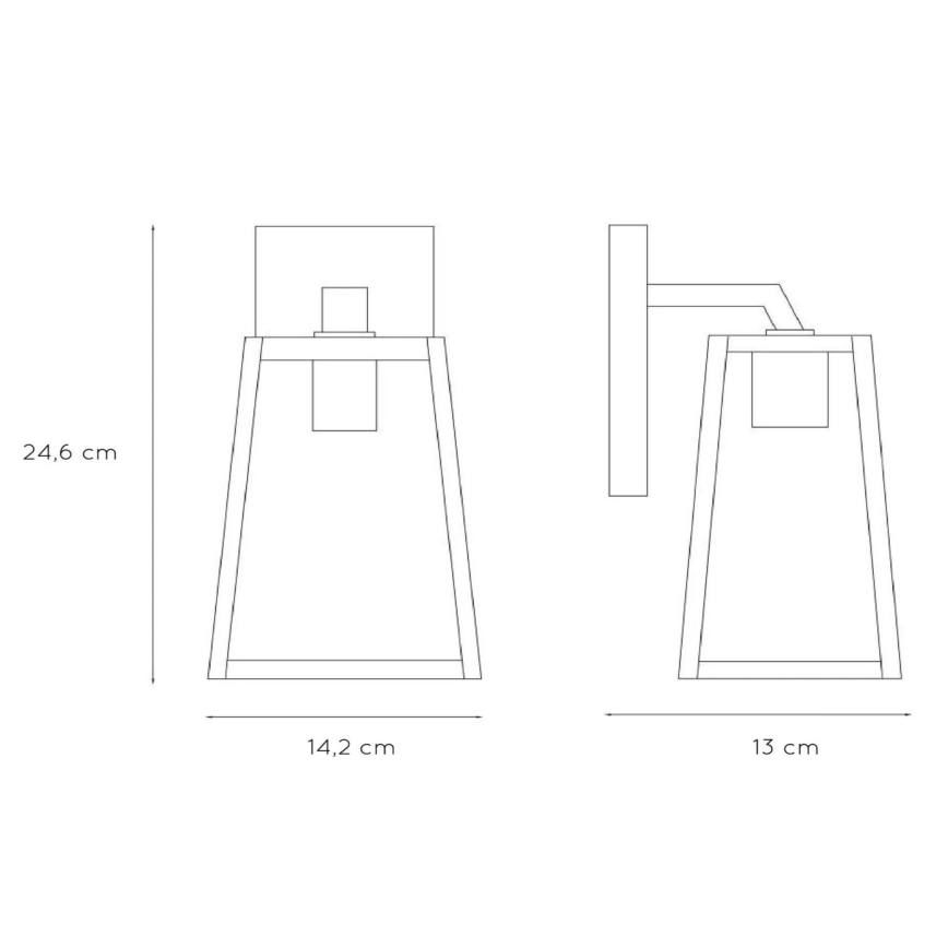 Lucide 29828/01/30 - Zunanja stenska svetilka MATSLOT 1xE27/40W/230V IP23