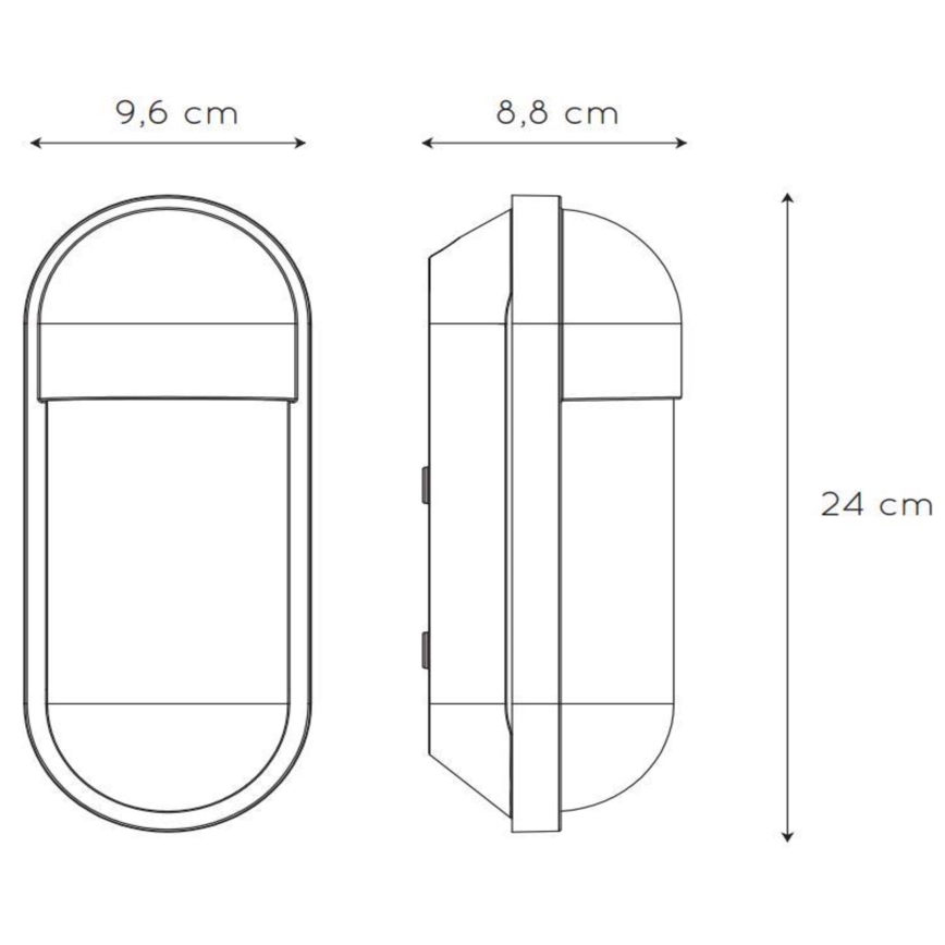 Lucide 29897/01/31 - Zunanja stenska svetilka CAPSULE 1xE27/15W/230V IP54