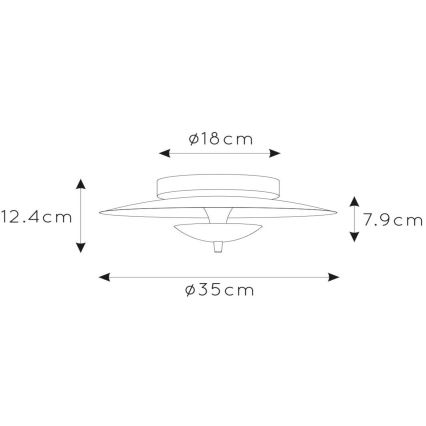 Lucide 30161/09/30 - LED Zatemnitvena stropna svetilka VULCAN LED/9W/230V črna