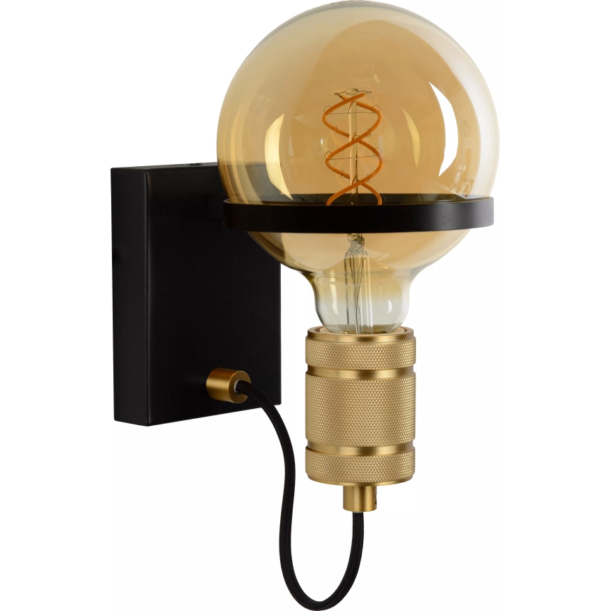 Lucide 30271/01/30 - Stenska svetilka OTTELIEN 1xE27/60W/230V črna