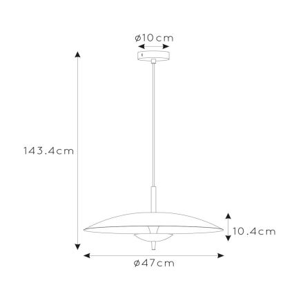 Lucide 30461/09/30 - LED Zatemnitveni lestenec na vrvici VULCAN LED/9W/230V črna