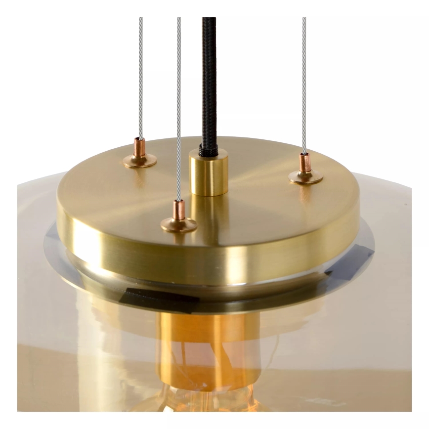 Lucide 30473/28/62 - Lestenec na vrvici FLORIEN 1xE27/60W/230V zlat