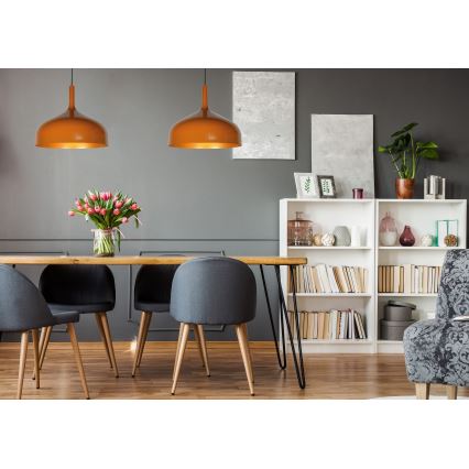 Lucide 30483/50/44 - Lestenec na vrvici ROZALLA 1xE27/60W/230V oranžen