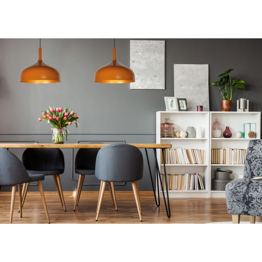 Lucide 30483/50/44 - Lestenec na vrvici ROZALLA 1xE27/60W/230V oranžen