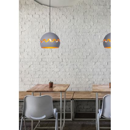 Lucide 30484/28/36 - Lestenec na vrvici CORENTIN 1xE27/60W/230V siv