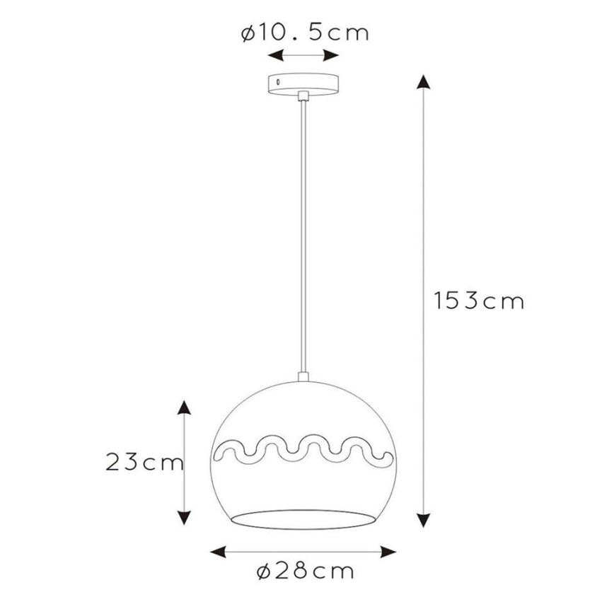 Lucide 30484/28/36 - Lestenec na vrvici CORENTIN 1xE27/60W/230V siv