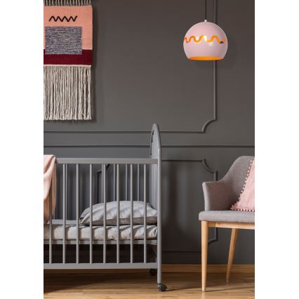 Lucide 30484/28/66 - Lestenec na vrvici CORENTIN 1xE27/60W/230V roza