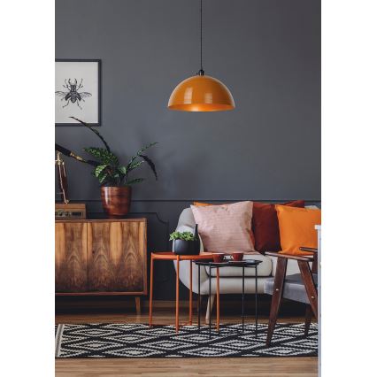 Lucide 30485/40/44 - Lestenec na vrvici MARNE 1xE27/60W/230V oranžen