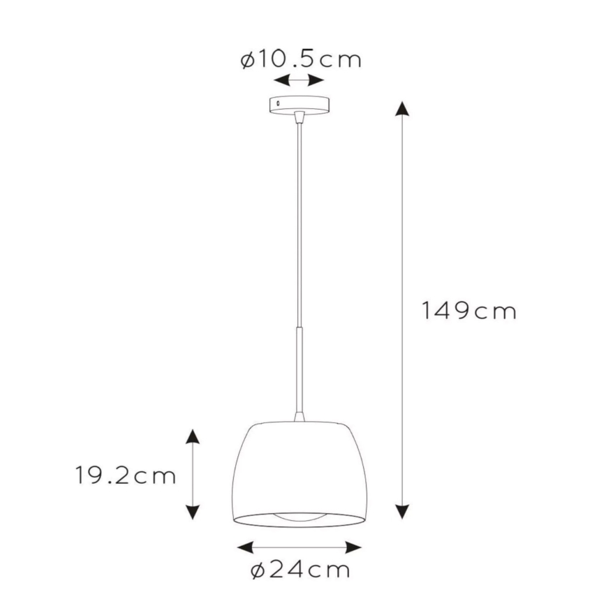 Lucide 30488/01/30 - Lestenec na vrvici NOLAN 1xE27/60W/230V črna