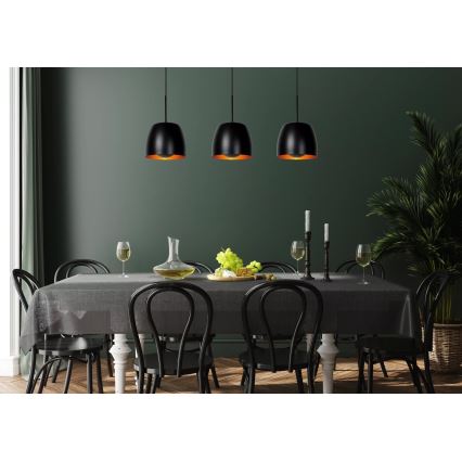 Lucide 30488/03/30 - Lestenec na vrvici NOLAN 3xE27/40W/230V črn