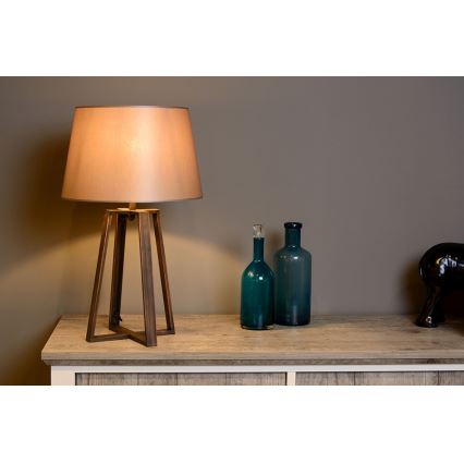 Lucide 31598/81/97 - Namizna svetilka COFFEE 1xE27/60W/230V rjava