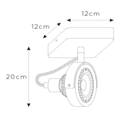 Lucide 31931/12/31 - LED Zatemnitveni reflektor TALA 1xGU10/12W/230V bel