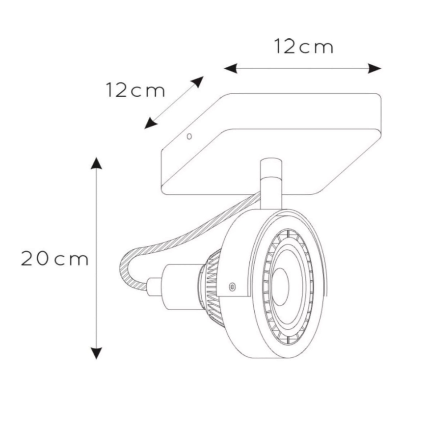 Lucide 31931/12/31 - LED Zatemnitveni reflektor TALA 1xGU10/12W/230V bel