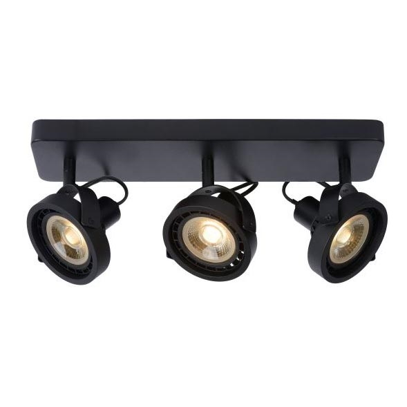 Lucide 31931/36/30 – LED Zatemnitveni reflektor TALA 3×GU10/12W/230V črn
