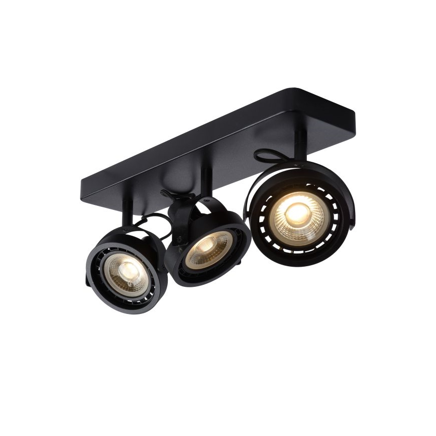 Lucide 31931/36/30 – LED Zatemnitveni reflektor TALA 3×GU10/12W/230V črn