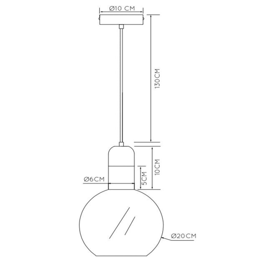 Lucide 34438/20/65 - Lestenec na vrvici JULIUS 1xE27/40W/230V