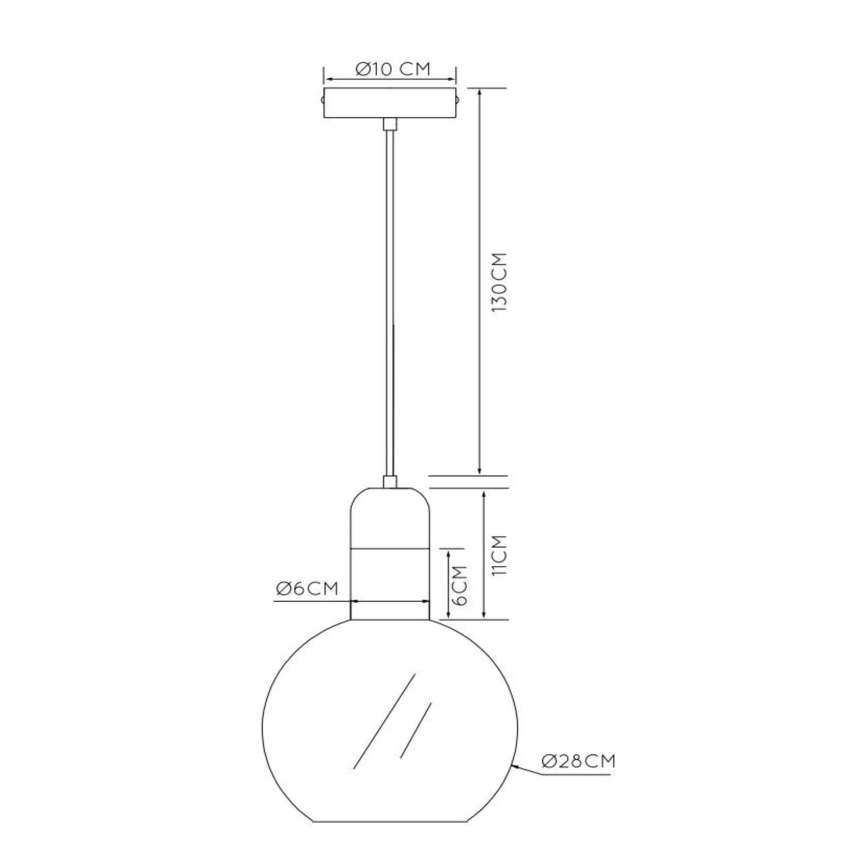 Lucide 34438/28/65 - Lestenec na vrvici JULIUS 1xE27/40W/230V