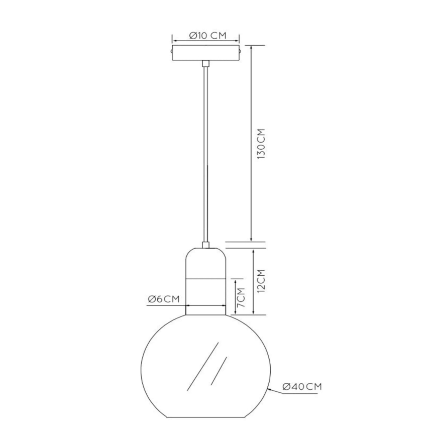 Lucide 34438/40/65 - Lestenec na vrvici JULIUS 1xE27/40W/230V
