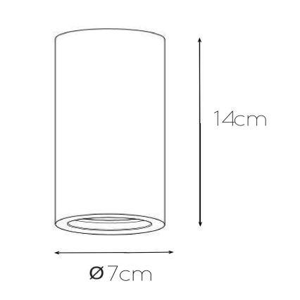 Lucide 35100/14/31 - Stropna svetilka GIPSY 1xGU10/35W/230V