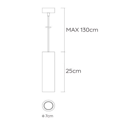 Lucide 35400/25/31 - Obesna svetilka GIPSY 1xGU10/35W/230V