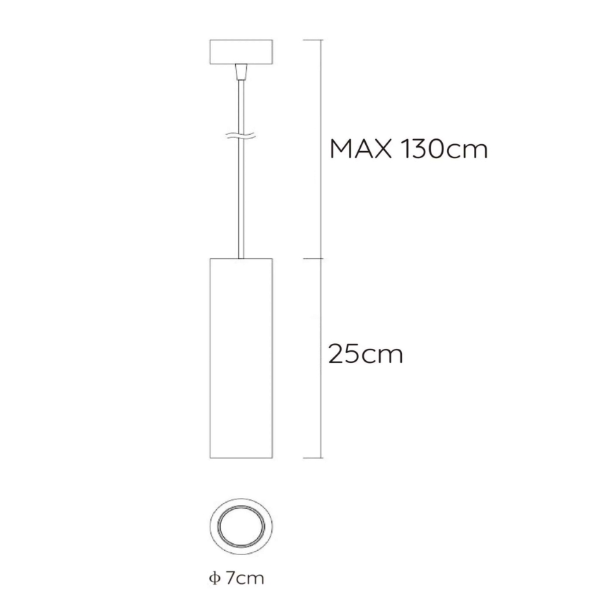 Lucide 35400/25/31 - Obesna svetilka GIPSY 1xGU10/35W/230V