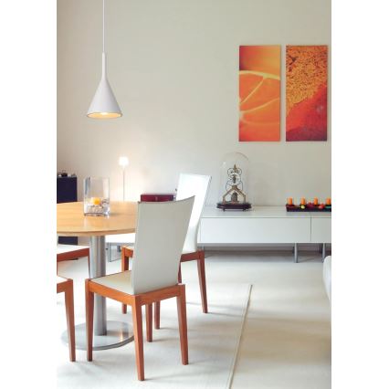 Lucide 35406/16/31 - Viseča svetilka GIPSY 1xE27/40W/230V bela