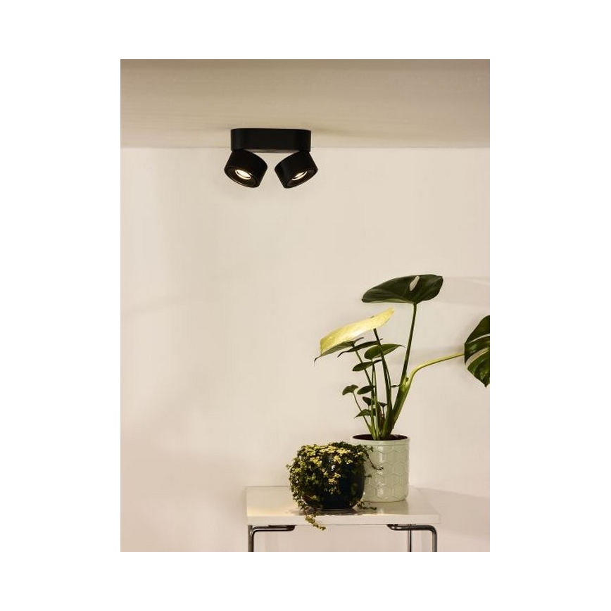 Lucide 35911/16/30 - LED Zatemnitvena usmeritvena svetilka YUMIKO 2xLED/8W/230V črna