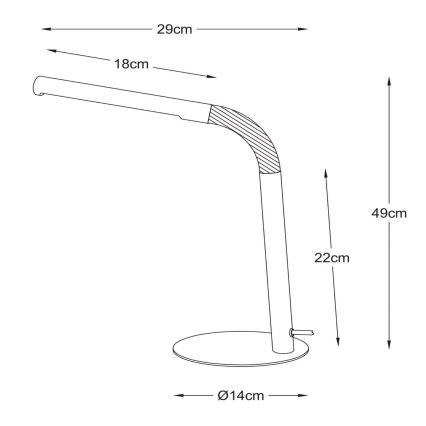 Lucide 36612/03/31 - LED Namizna svetilka GILLY LED/5W/230V bela