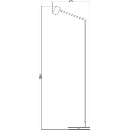 Lucide 36722/03/30 - LED Zatemnitvena na dotik talna svetilka TIPIK LED/3W/230V črna