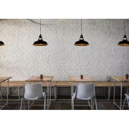 Lucide 43401/31/30 - Obesna svetilka BRASSY-BIS 1xE27/60W/230V črna