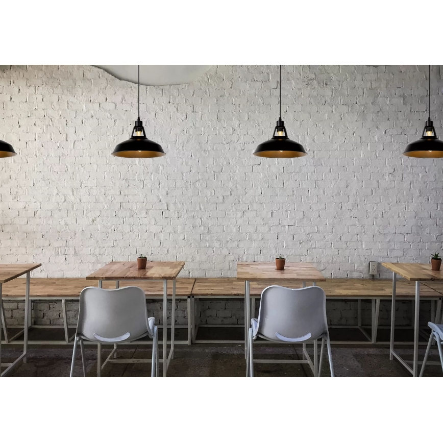 Lucide 43401/31/30 - Obesna svetilka BRASSY-BIS 1xE27/60W/230V črna