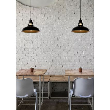 Lucide 43401/31/30 - Obesna svetilka BRASSY-BIS 1xE27/60W/230V črna