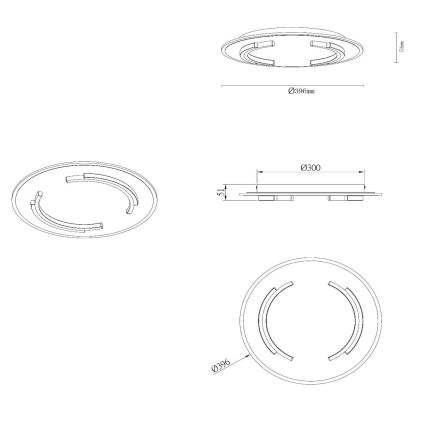 Lucide 44113/30/02 - LED Stropna svetilka ANDREAS LED/30W/230V zlata