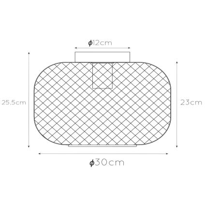 Lucide 45185/30/02 - Stropna svetilka MESH 1xE27/40W/230V bukev