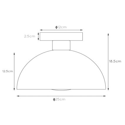 Lucide 45196/01/44 - Stropna svetilka SIEMON 1xE27/40W/230V oranžna