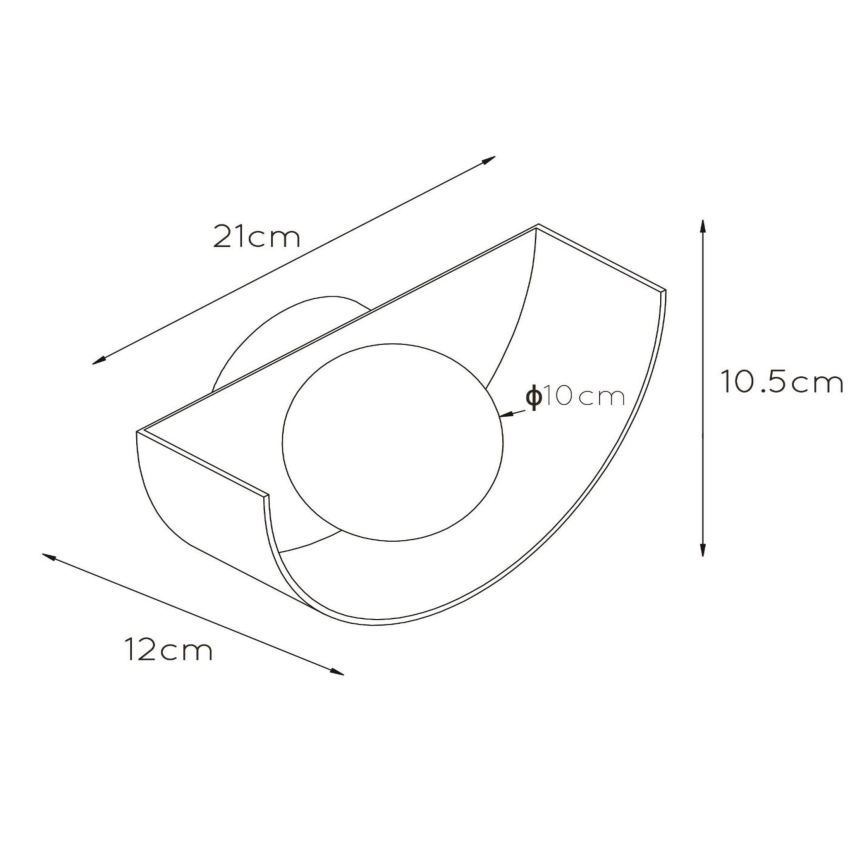Lucide 45201/01/30 - Stenska svetilka BENNI 1xG9/28W/230V črna