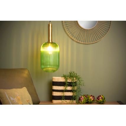 Lucide 45386/20/33 - Lestenec na vrvici MALOTO 1xE27/40W/230V pr. 20 cm zelen