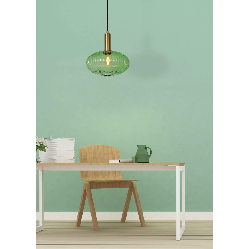 Lucide 45386/30/33 - Lestenec na vrvici MALOTO 1xE27/40W/230V pr. 30 cm zelen