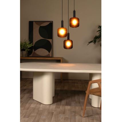 Lucide 45405/13/30 - Lestenec na vrvici ELOISE 3xE27/40W/230V črna