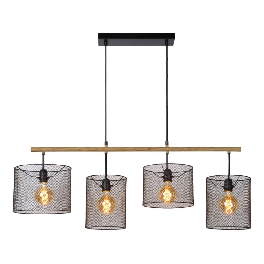 Lucide 45459/04/30 - Lestenec na vrvici BASKETT 4xE27/60W/230V