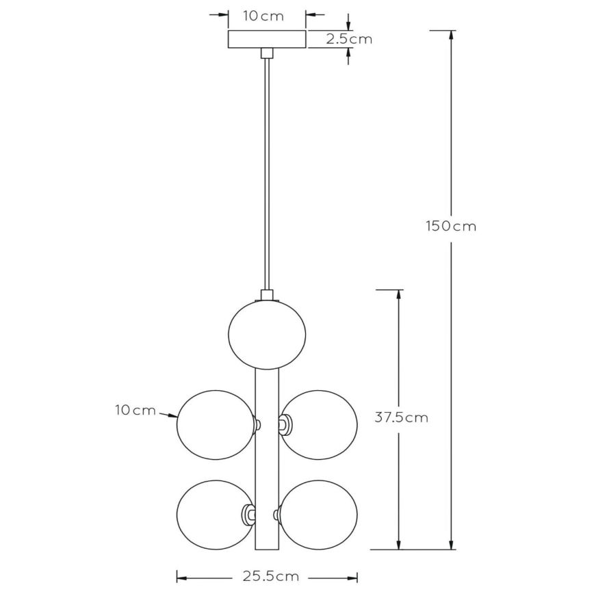 Lucide 45474/06/02 - Lestenec na vrvici TYCHO 6xG9/28W/230V