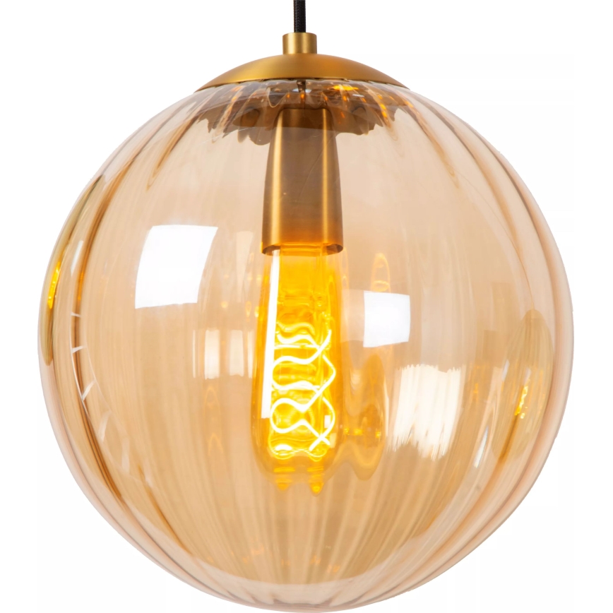 Lucide 45493/03/33 - Lestenec na vrvici MONSARAZ 3xE27/40W/230V zelena/bež