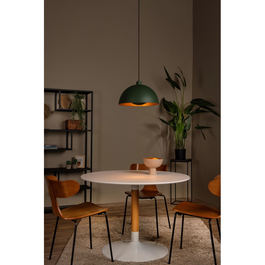 Lucide 45496/01/33 - Lestenec na vrvici SIEMON 1xE27/40W/230V zelen