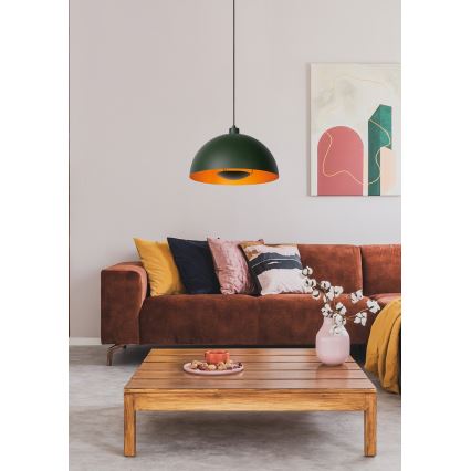 Lucide 45496/01/33 - Lestenec na vrvici SIEMON 1xE27/40W/230V zelen