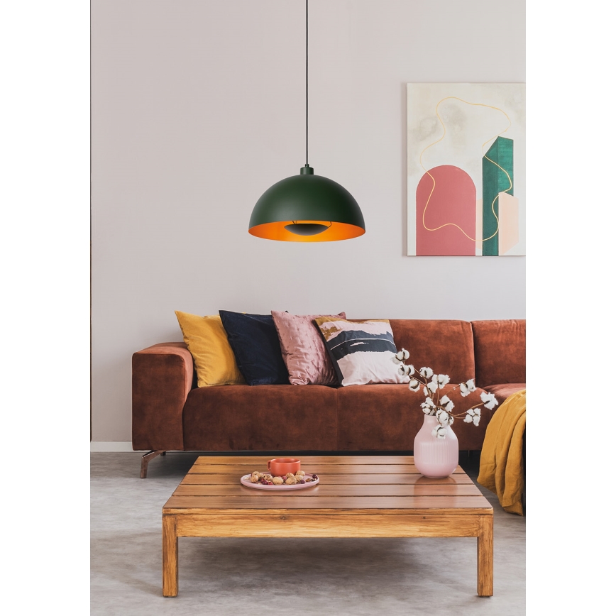 Lucide 45496/01/33 - Lestenec na vrvici SIEMON 1xE27/40W/230V zelen