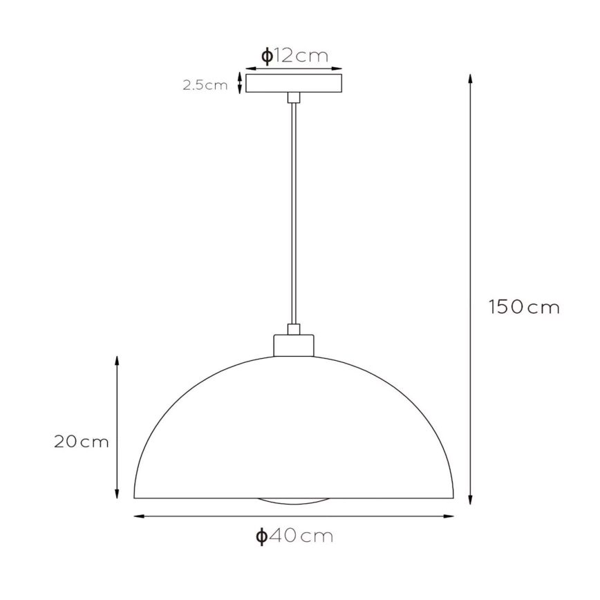 Lucide 45496/01/35 - Lestenec na vrvici SIEMON 1xE27/40W/230V moder